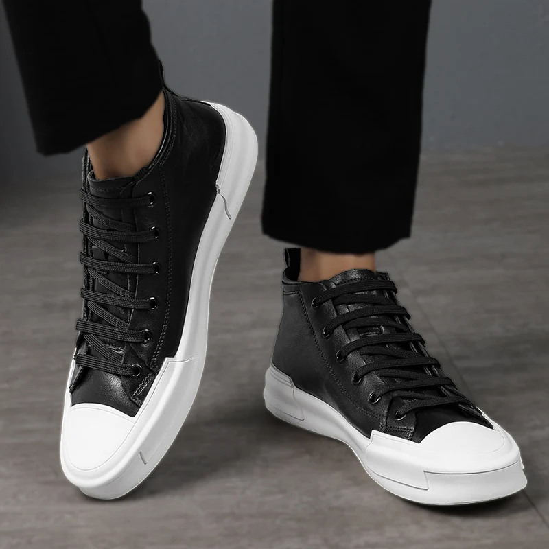 Мужская обувь модные мужские ботильоны из натуральной кожи повседневная белая