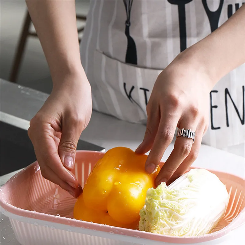 Сливная корзина квадратный запечатанную коробку Имбирь Лук Еда контейнер фрукты