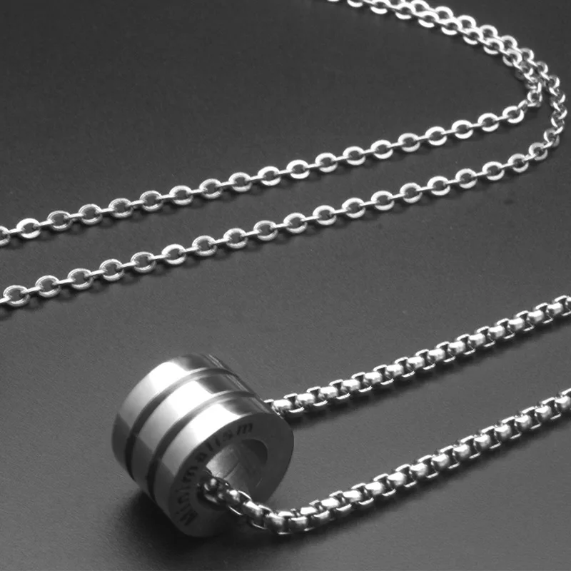 Модное ожерелье Мужская Личность титановая сталь простой хипстер парень кулон
