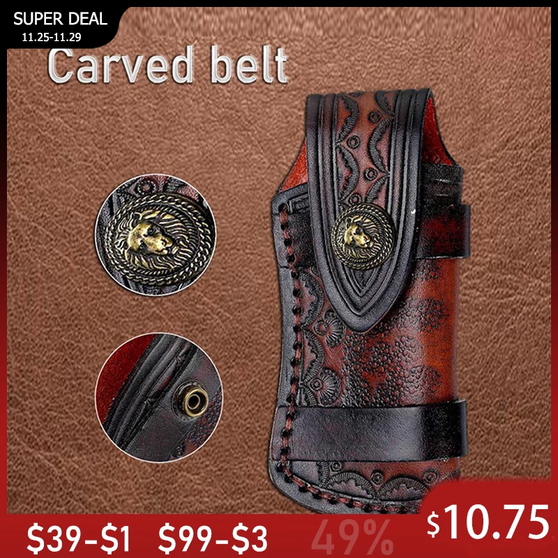 

Belt Buckle Cosplay Decoration Handmade Knife Leather Sheath For Leatherman Multitool Sheath EDC Pocket Organizer With Waist