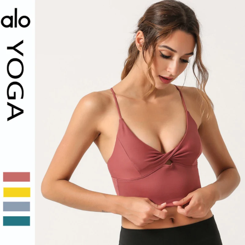 

Yoga New Women Underwear Cross Strap Beauty Back Fitness Outdoor Training Running Vest Sexy Sports Backless Push Up Bra /40