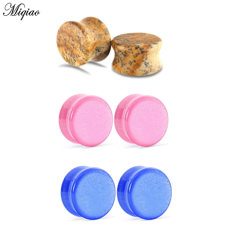 

Miqiao 2 Pcs Exquisite Piercing Jewelry Hot Selling Stone Ear Auricle 5mm-16mm