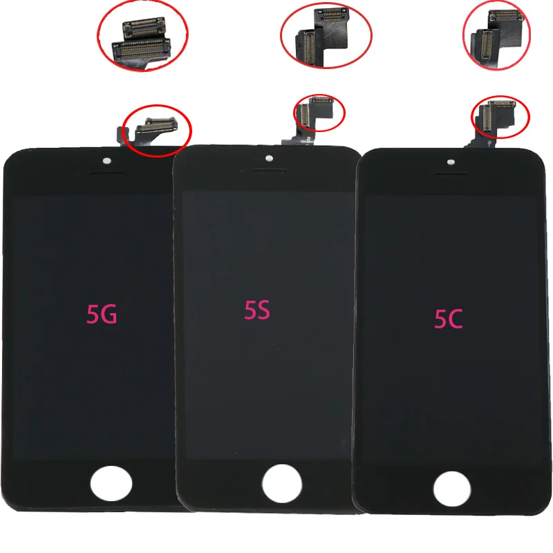 

AAA Quality 5PCS/LOT Wholesale For iPhone 5S 5C 5 SE LCD Display +Touch Screen Digitizer Assembly No Dead Pixel Lcd For Iphone 5