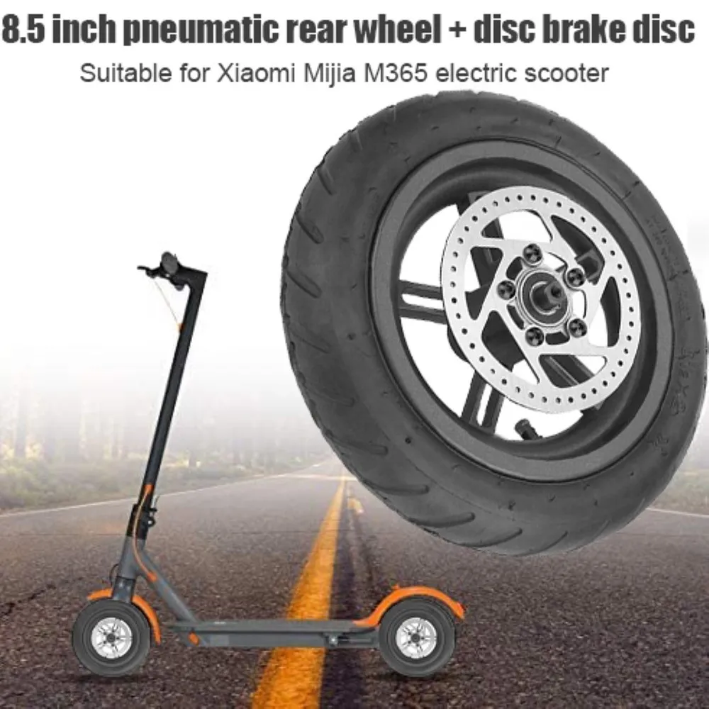 

8.5 Inch Electric Scooter Tire With Wheel Hub Disc Brake Set Rear Solid Tires Replacement For Xiaomi M365 Scooter Accessories