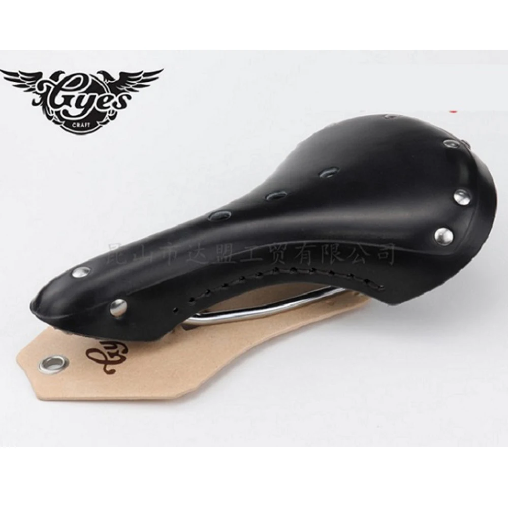 Классическое седло в стиле ретро винтажное кожаное для шоссейного велосипеда