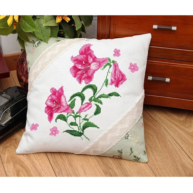 Набор для вышивки сделай сам наволочка из акриловой пряжи с цветами розы чехол