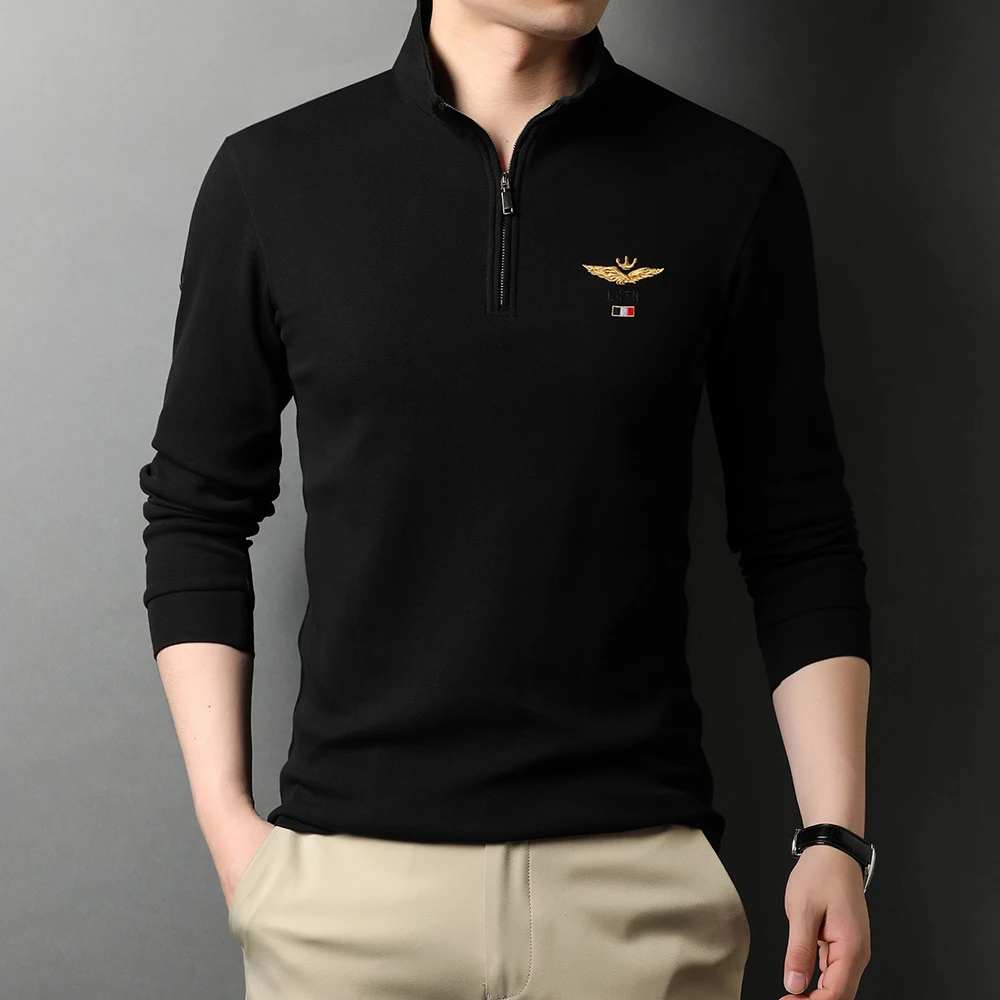 Рубашка-поло мужская в полоску 100% хлопок модная брендовая дизайнерская