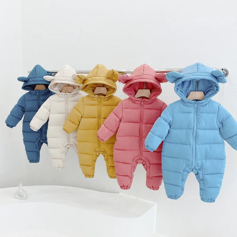 

Newborn Clothes Baby Jumpsuit Winter Cartoon Cute Baby Girl Out Clothes Hug Clothes Infant Winter Clothes Climbing Clothes Robe