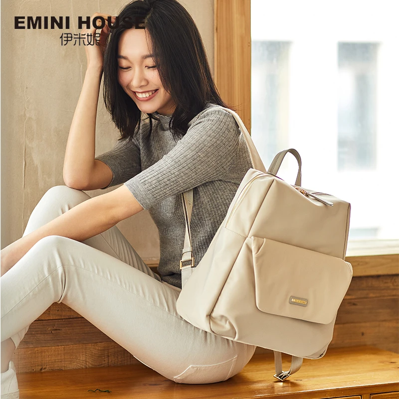 EMINI нейлоновый рюкзак для ноутбука женская школьная сумка модный путешествий на