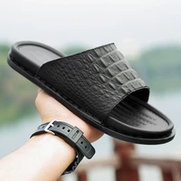 men high quality summer fashion casual sandal male non slip beach first layer cowhide slipper comfy soft genuine leather sandals