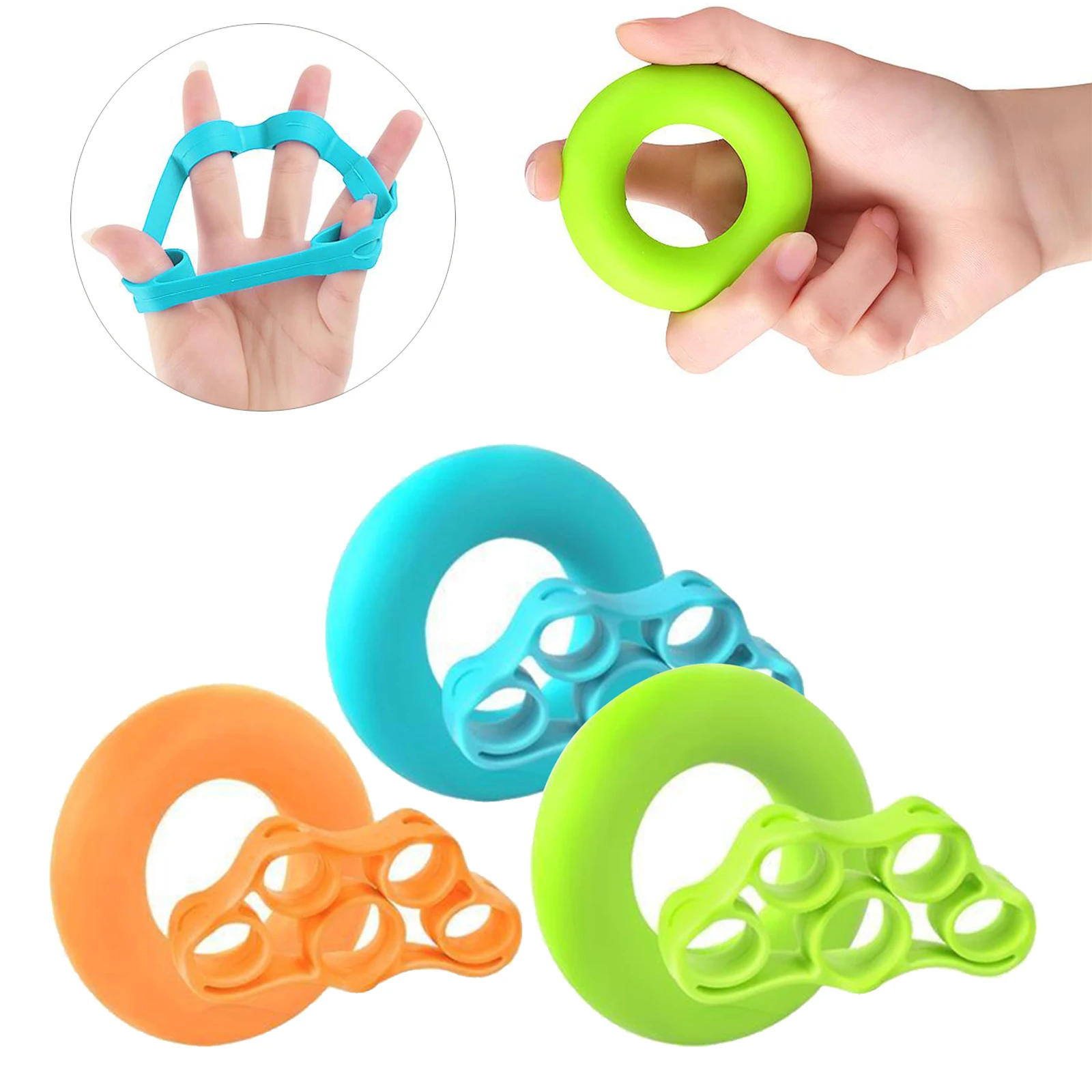

6pcs Hand Grip Strengthener Finger Stretcher Exerciser Trainer Forearm