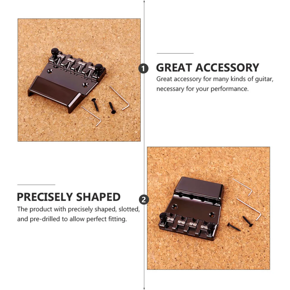 

1 Set 4 String Iron Bass Saddle Bridge for Electric Bass Supplies Accessories
