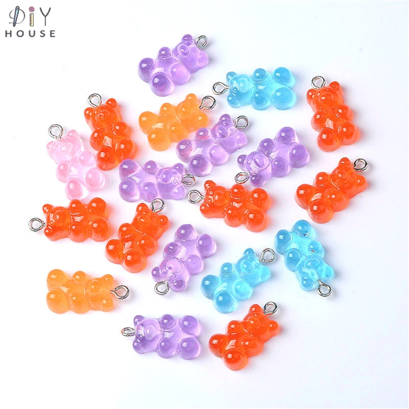 Прозрачная подвесная подвеска 1 упаковка цветов полимерный Мишка принадлежности