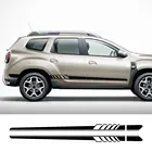 2 шт., Автомобильные Боковые виниловые наклейки для дверей автомобиля Dacia Duster 1,0 Tce Turbo