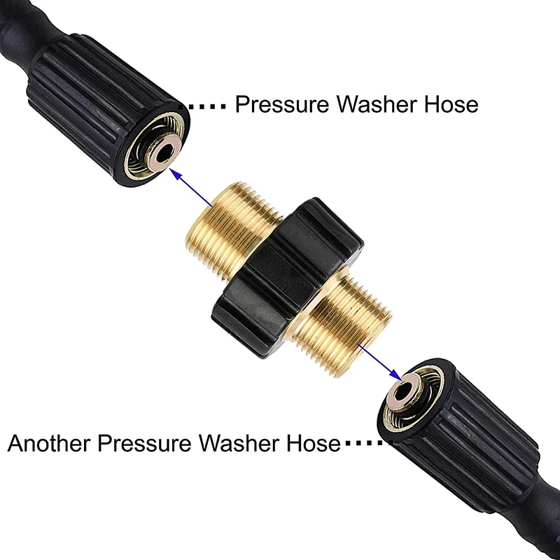 

Pressure Washer Adapter Kit Quick Disconnect Kit M22 14mm Rotation to 3/8 Inch Quick Connect, 3/4 Inch Quick Disconnect