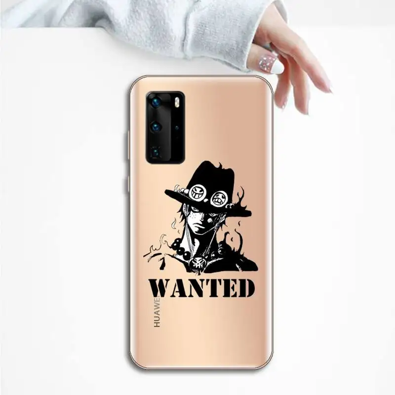 

One Piece Luffy Japanese Manga Phone Case Transparent for Huawei P20 P30 P40 lite pro P smart 2019 honor 8x 10i