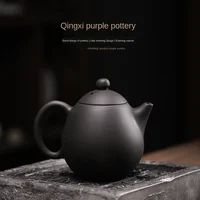 Qingxi Purple Pottery Lotte Pot Handmade Iron Tire Tea Making Device Long Dan Teapot Single Teapot Ceramic TeaPot Tea Set Siteel