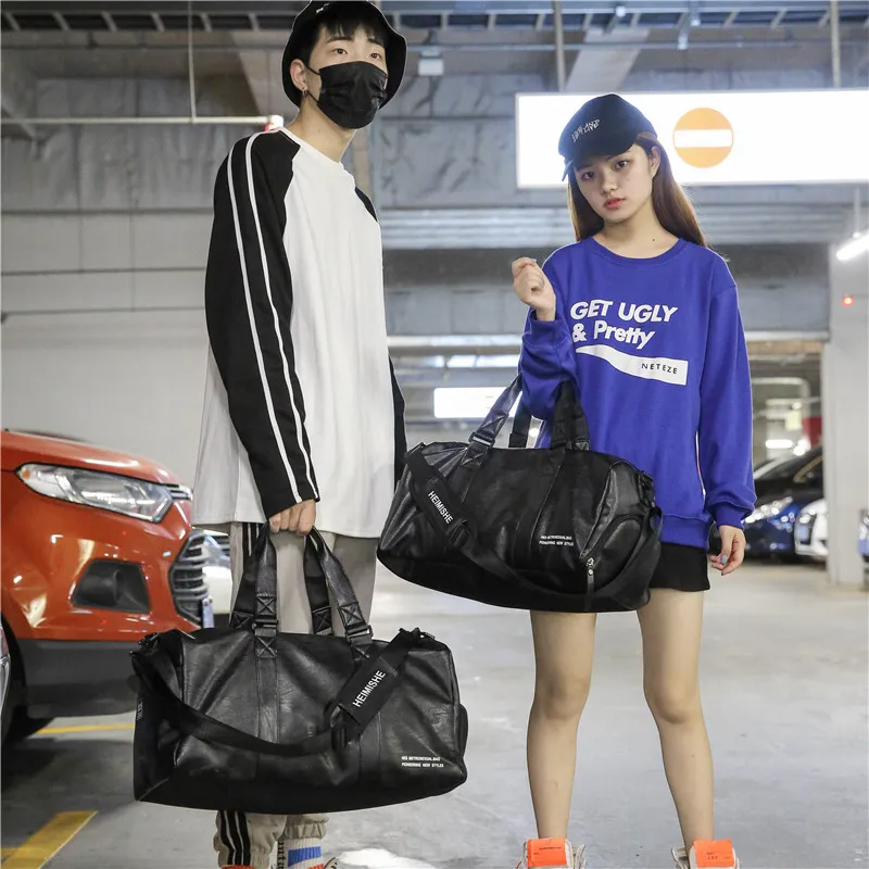 Спортивная сумка для женщин и мужчин тренажерного зала фитнеса кожаная обувь