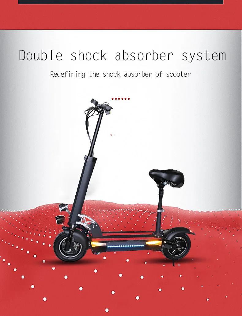 Мощный электрический скутер 48V800W 144 км Patinete electronico Adulto складной электрический скейтборд monopattino elettrico