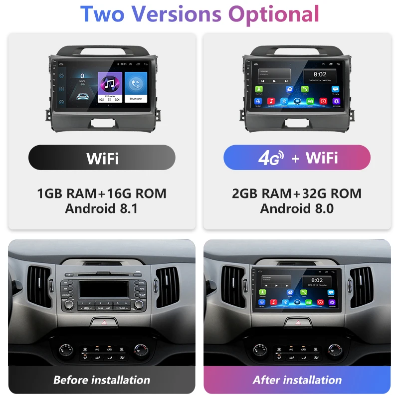 Автомобильный радиоприемник Jansite Android для KIA Sportage 2010 2011 2012 2013 2014 2015 2016 ips сенсорный экран 4G wifi Bluetooth зеркальная