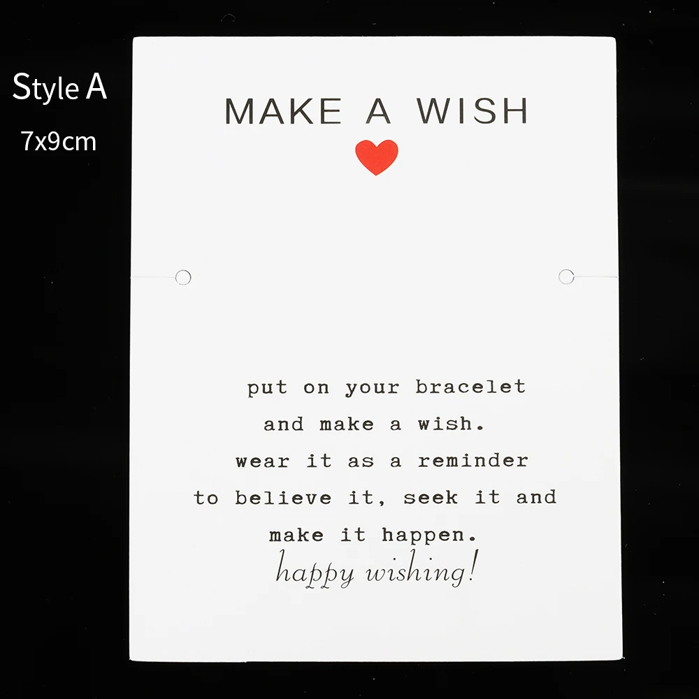 10-30 шт. 9x7 см витрина Make a Wish серьги ожерелья бумажные витрины картонная упаковка
