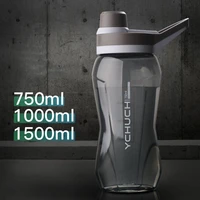hq 75010001500ml large capacity bpa free water bottle food grade plastic gym sport water bottles portable cycling drink bottle