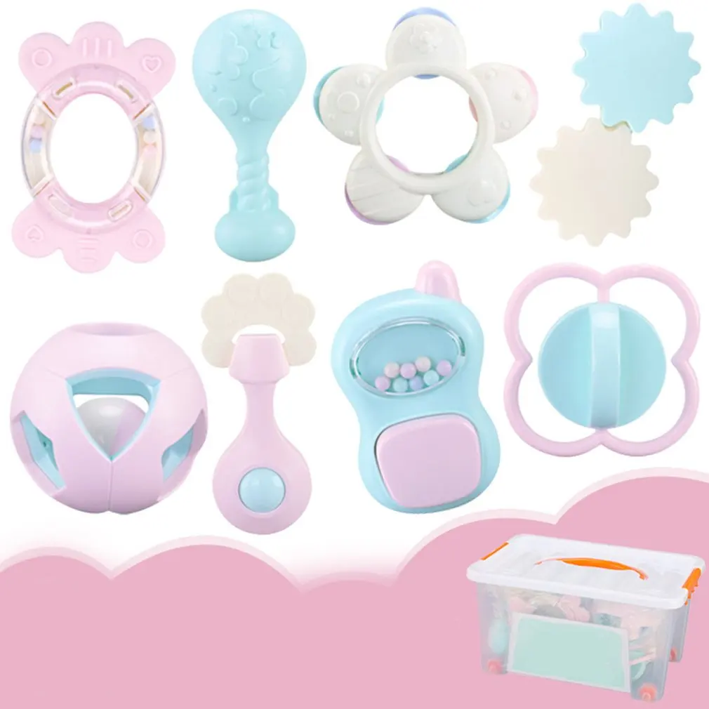 

Hand-ringing baby toys boys girls early teach infant boil ring bell 8pcs Puzzle toys