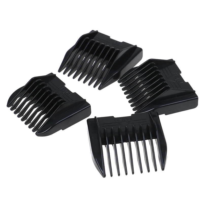 

4Pcs/set Black Universal Hair Clipper Limit Comb Guide Attachment Size Barber Replacement 2Styles