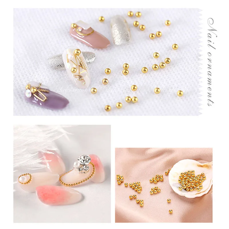 6 Grids Mini Small Nail Beads Stainless Steel Nails Art Decorations Gun Black Rose Gold Studs DIY Tool | Красота и здоровье