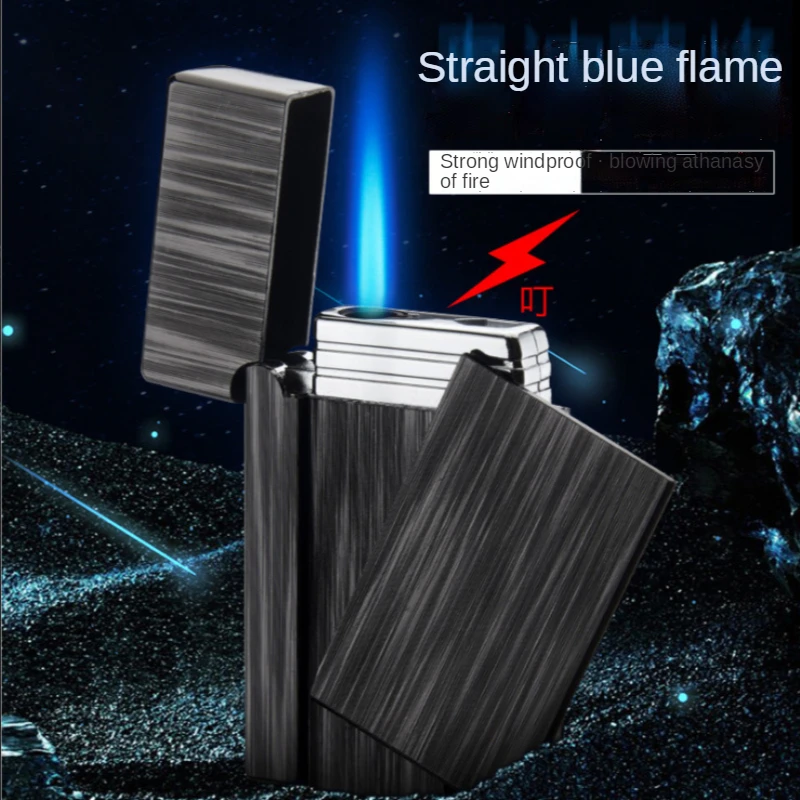 

Windproof Loudspeaker Lighter Metal Inflatable Straight Flame Smoking Set Gift Smoking Accessories Lighter