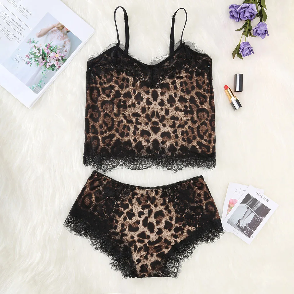 Женский сексуальный пижамный комплект женское кружевное белье женские пижамы