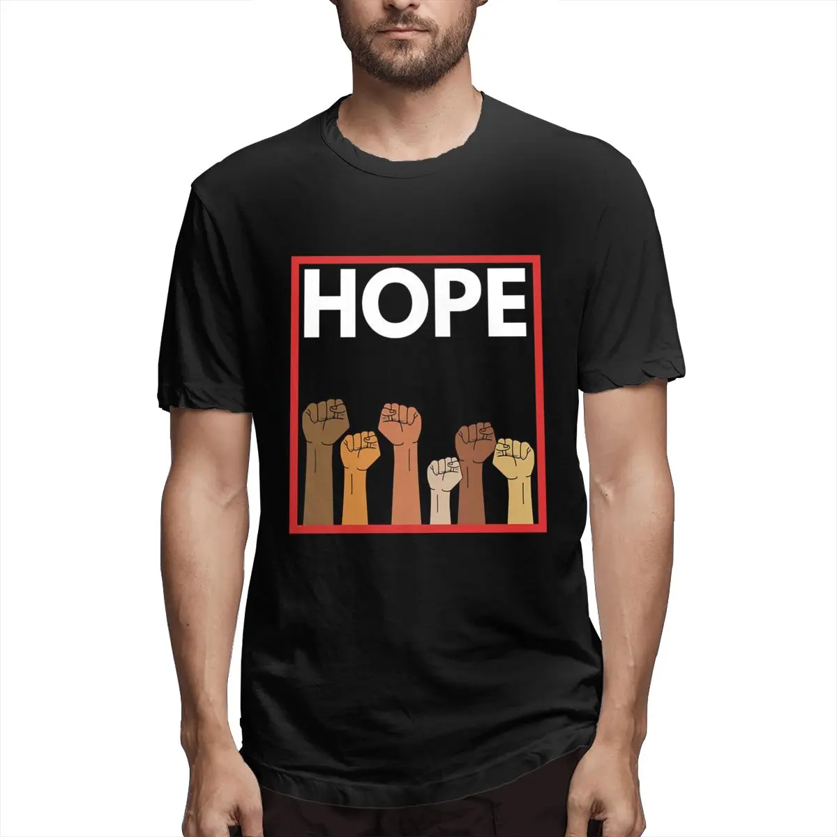 

Power Fists Men Fun Tee Shirt Short Sleeve Round Collar T-Shirt Cotton Adult Clothing