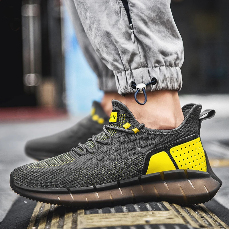 

Мужские беговые кроссовки с воздушной сеткой, дышащие амортизирующие треккинговые кроссовки, уличные спортивные кроссовки для фитнеса, об...