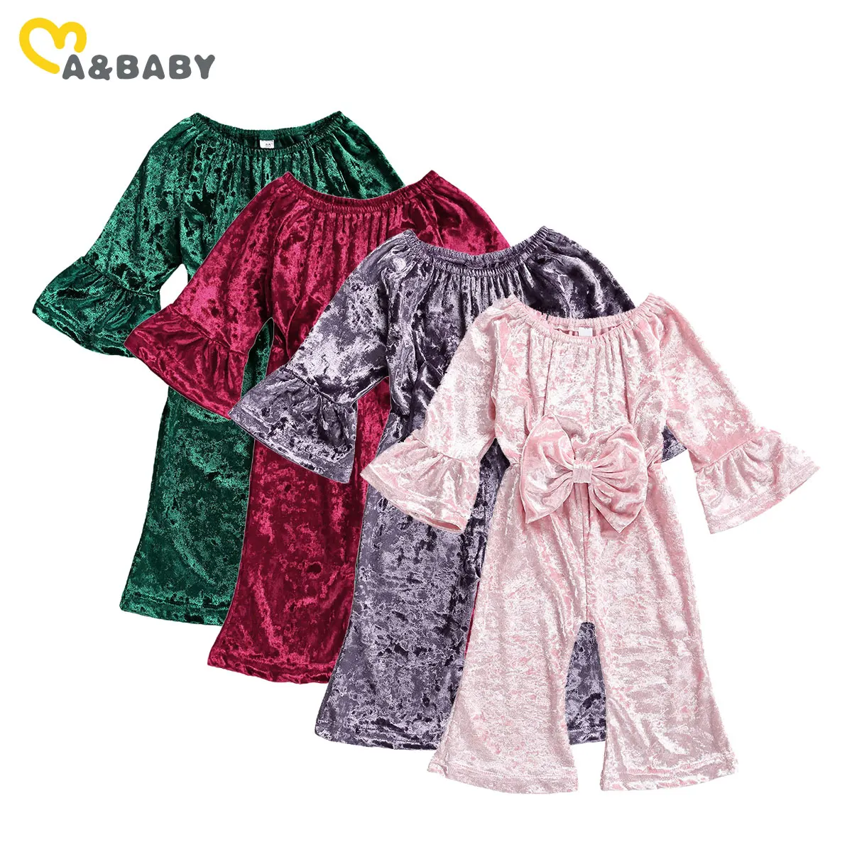 Ma &amp Baby/От 6 месяцев до 4 лет винтажный бархатный комбинезон для маленьких девочек