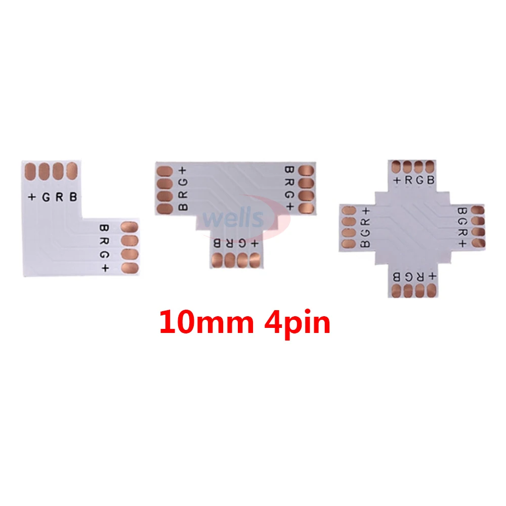 5 шт. 2Pin 3Pin 4Pin 5pin 6pin светодиодный разъем 8 мм 10 12 L/T/X форма FPC Бесплатный сварочный