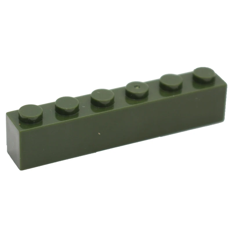 Мпц Творческий просветить кирпичные 1x6(3 h) 3009 DIY просветить классический основы, строительные блоки маленького размера Идущие вместе с собирает частицы - Цвет: Army green