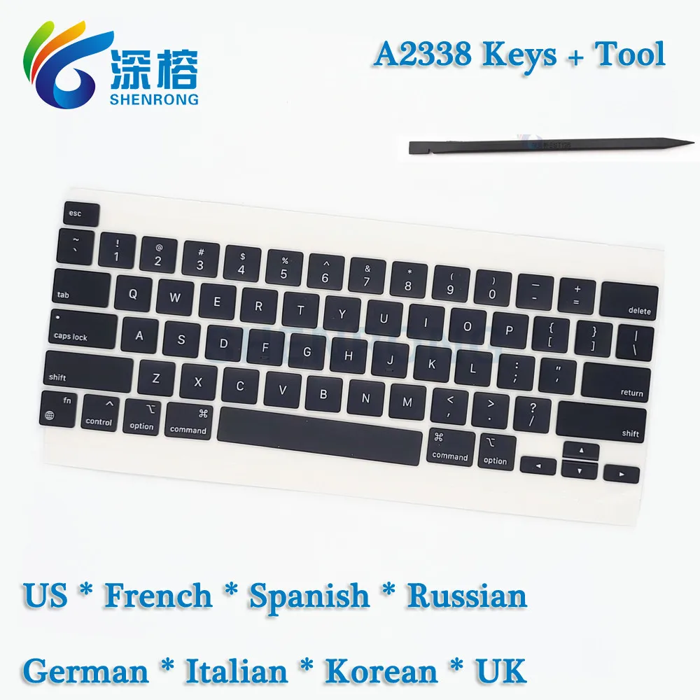 Ноутбук A2338 клавиши AZERTY-клавиши США * французский русский испанский... Для Macbook Pro
