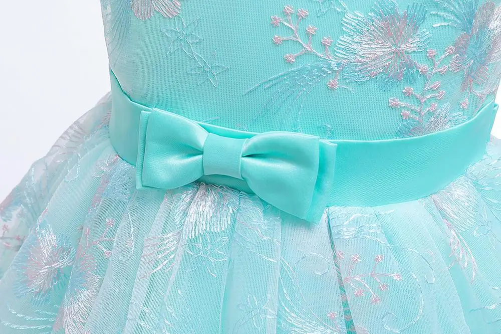 

Kids Dress embroidery Flower Christening Gown Baptism Clothes Newborn Girls Birthday Princess Infant Wedding Party Costume