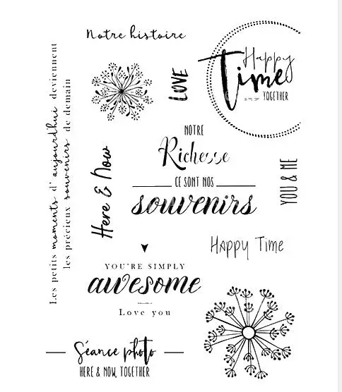 Французский прозрачный Штамп для рукоделия скрапбукинга изготовления карт