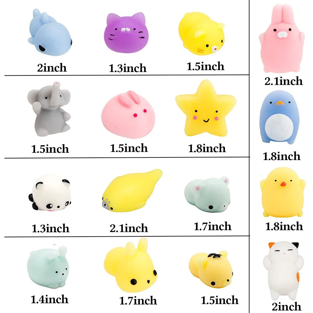 

Random 70Pcs Mochi Squeeze Toys for Party Decoration Exercise Children's Cat Stress Relief Toys Birthday Gifts for Girls & Boys