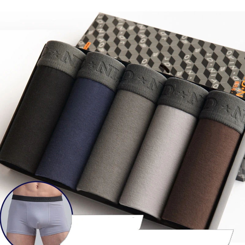 5Pcs/Lot Men Underwear Cotton Boxer Men Underpants Comfortable Breathable Men's Panties Underwear Trunk Boxershorts Man Boxer