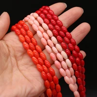 natural coral exquisite beaded pupa beads shape charms beads for women jewelry making bracelet diy necklace accessories4x8 5x9mm