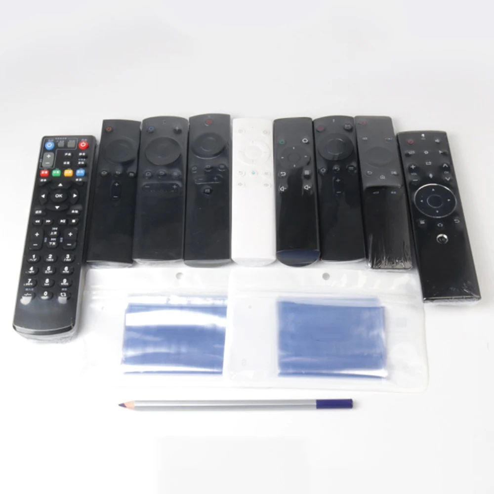 10Pcs Clear Shrink Film TV Remote Control Case Cover Air Condition Protective Anti-dust Bag | Электроника