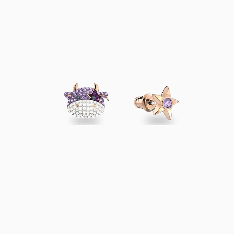 

2021 Fashion Jewelry SWA New LITTLE Pierced Earrings Exquisite Violet Calf Decoration Girlfriend Romantic Luxury Jewelry Gift