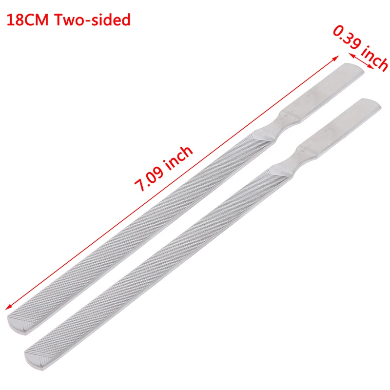 

2Pcs/Set Strong Professional Nail Sanding Stainless Steel Nail Files Buffering 2/4 Sided Polishing Nail Art Beauty Tools