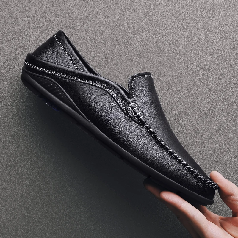

Brand Fashion Genuine Leather Shoes Men Loafers Man Moccasins High Quality Slip On Flats Gommino Driving Shoes Zapatos De Hombre