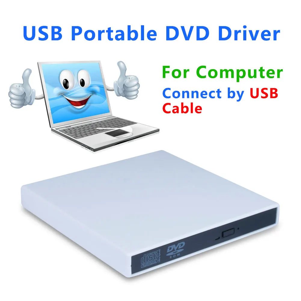 Компактный DVD-плеер универсальный USB 2.0 Портативный внешний сверхскоростной CD-ROM