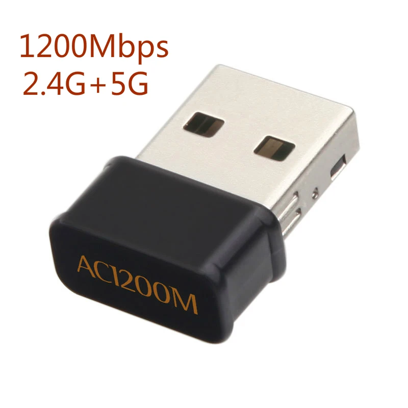 

1200 Мбит/с USB Wi-Fi адаптер двухдиапазонный 2,4 ГГц 5 ГГц USB беспроводная сетевая карта Wi-Fi для Windows Mac OS Настольный Ноутбук