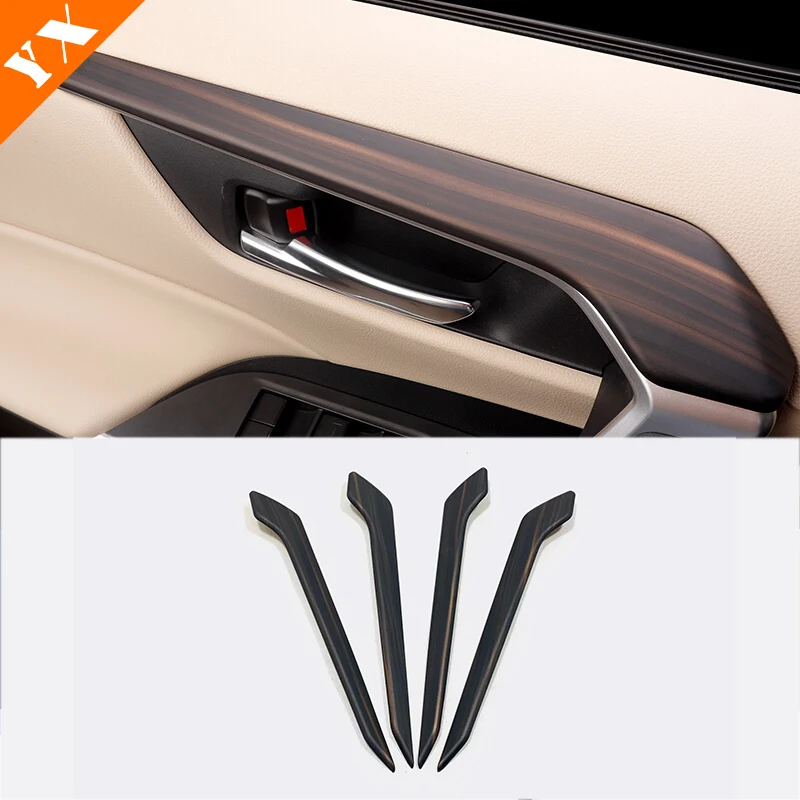 

Car Window Glass Door Armrest handle control panel ABS Carbon/Matte/Wood Grain/Red Trim For Toyota RAV4 2019-2021 Accessories