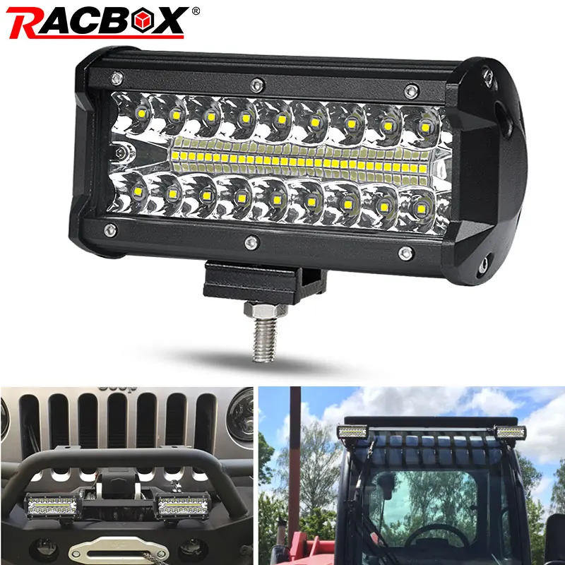 Новый светодиодный рабочий светильник 3 ряда 50 светодиодных чипов 7 дюймов